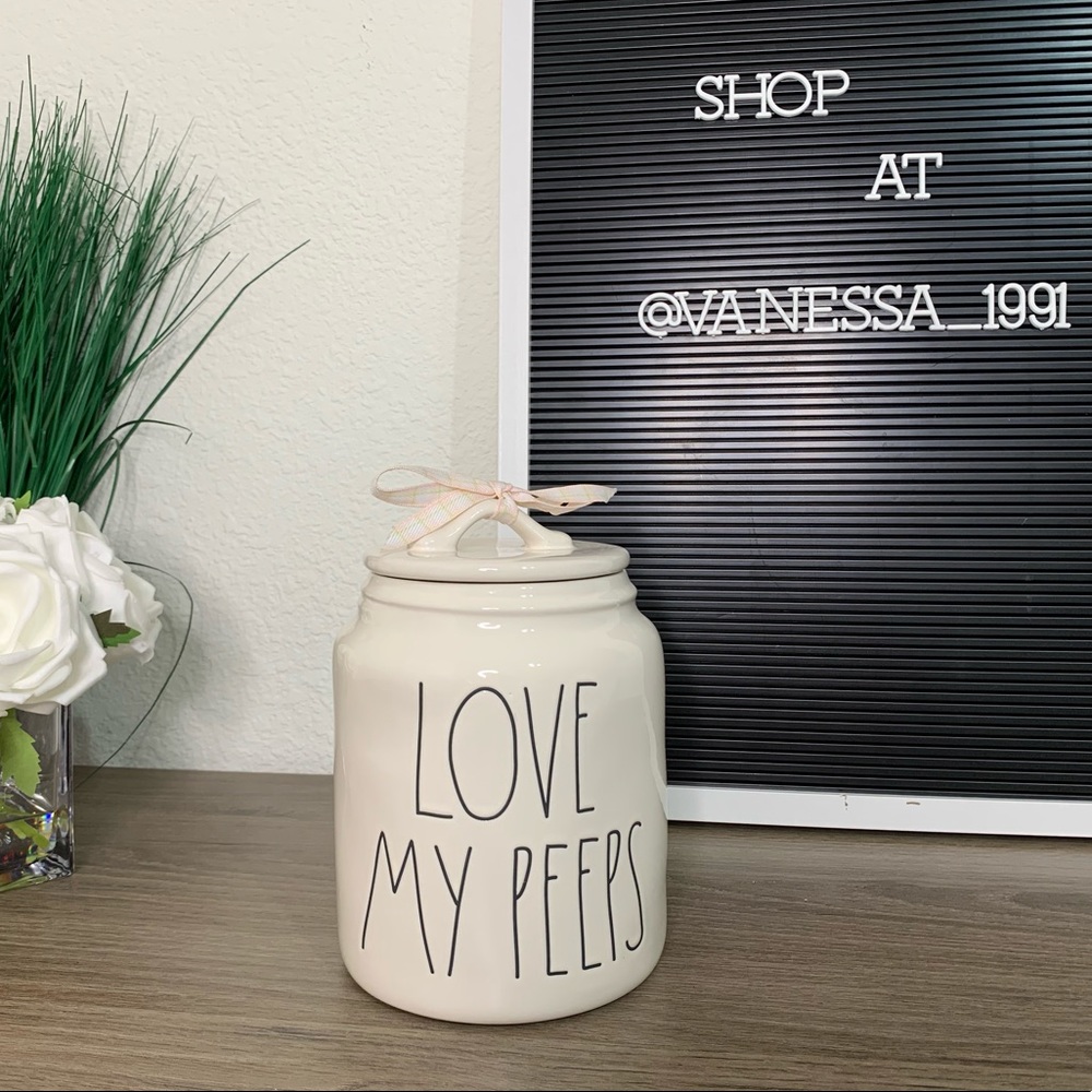 Rae Dunn - Ceramic Canister - LOVE MY PEEPS